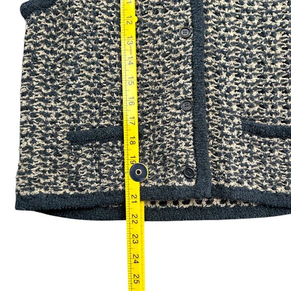 Baldanza Country Meadow Gray Sleeveless Pocket Button Closure Pattern Vest Small - Picture 7 of 7